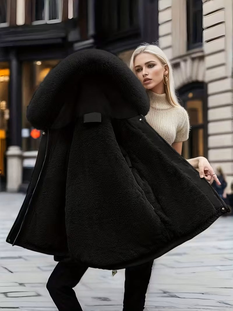 Winter Luxe Hooded Coat