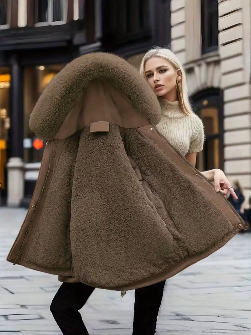 Winter Luxe Hooded Coat