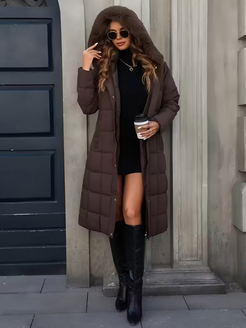 Urban Elegance Long Puffer Coat