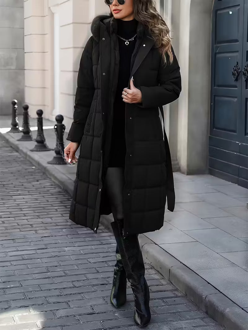 Urban Elegance Long Puffer Coat