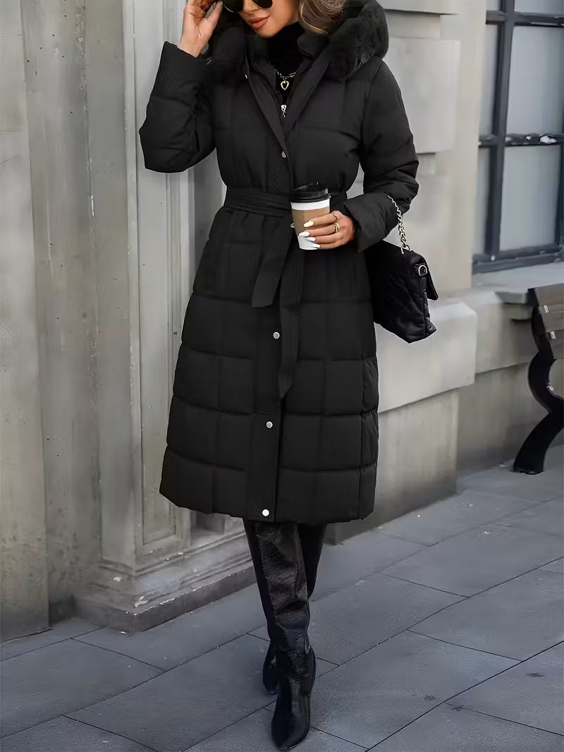 Urban Elegance Long Puffer Coat