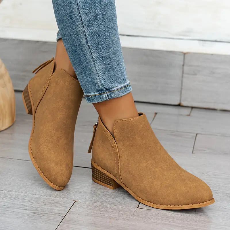 SoftStep Zip-Up Ankle Boots
