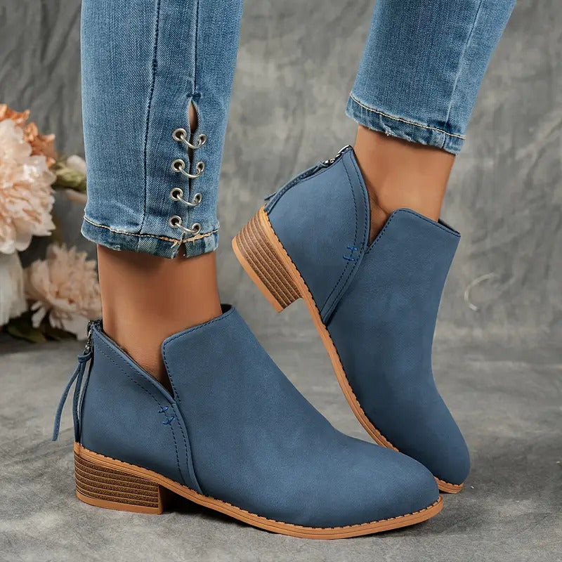 SoftStep Zip-Up Ankle Boots