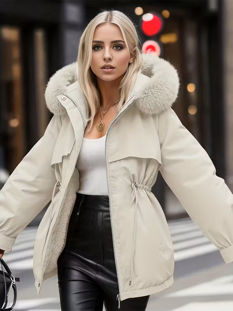 Winter Luxe Hooded Coat