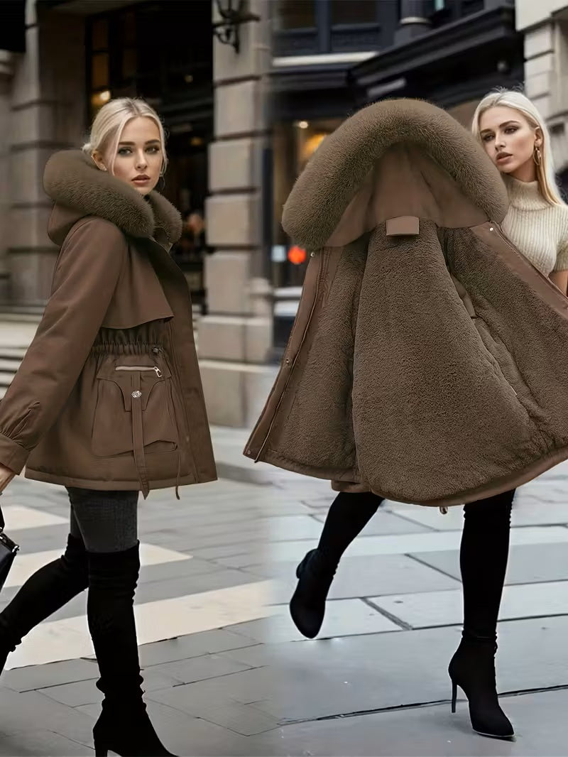 Winter Luxe Hooded Coat