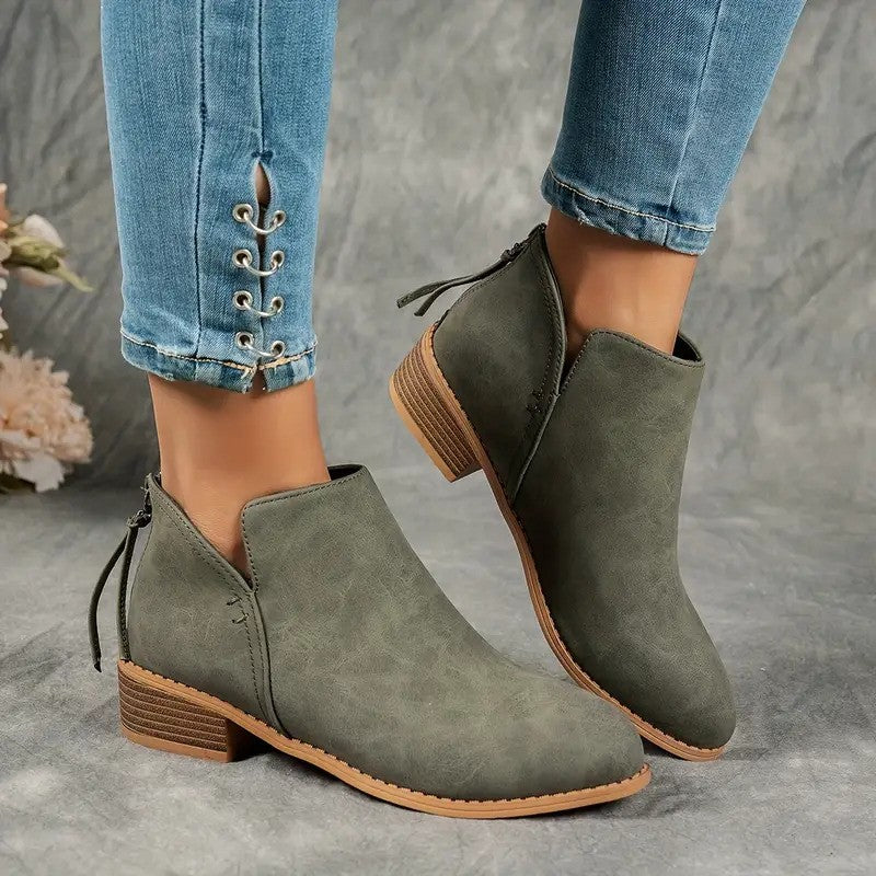 SoftStep Zip-Up Ankle Boots