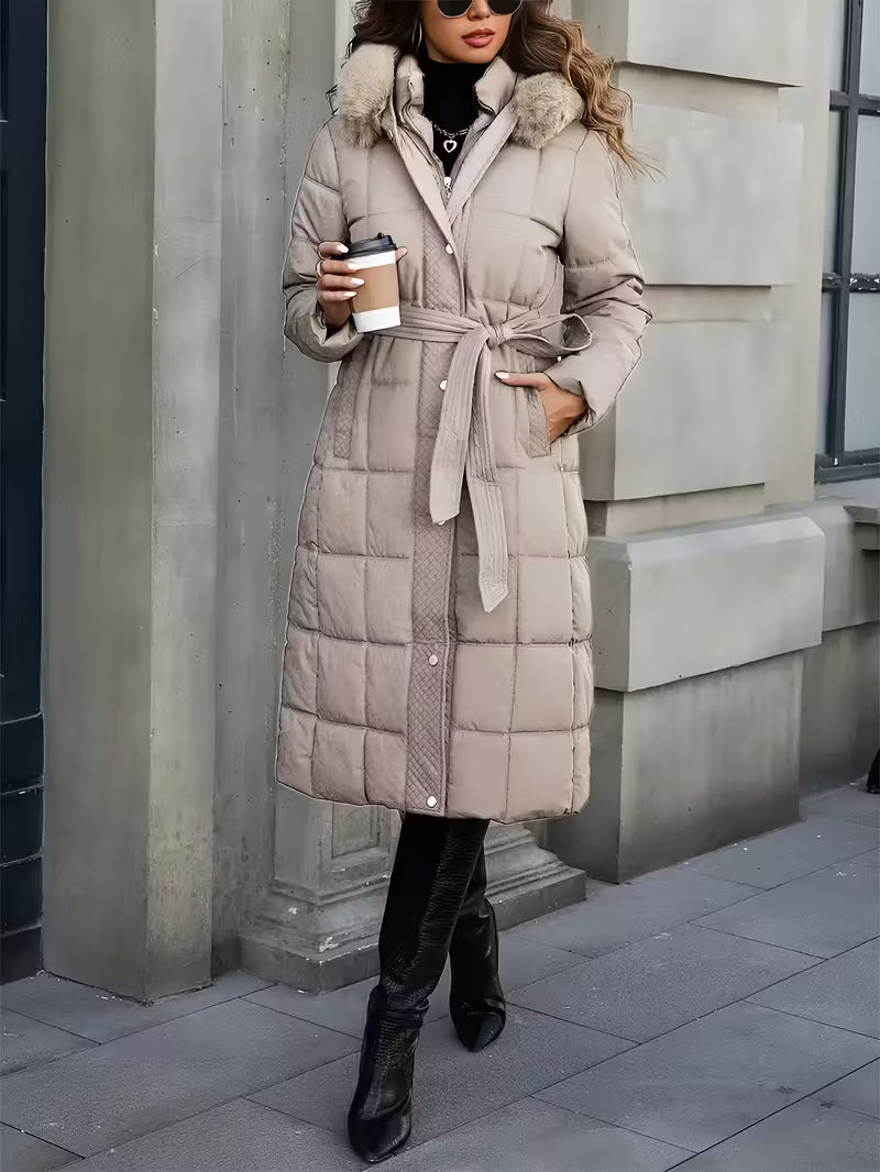 Urban Elegance Long Puffer Coat