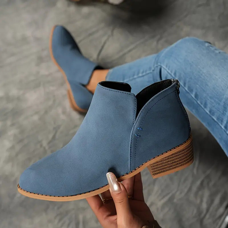 SoftStep Zip-Up Ankle Boots