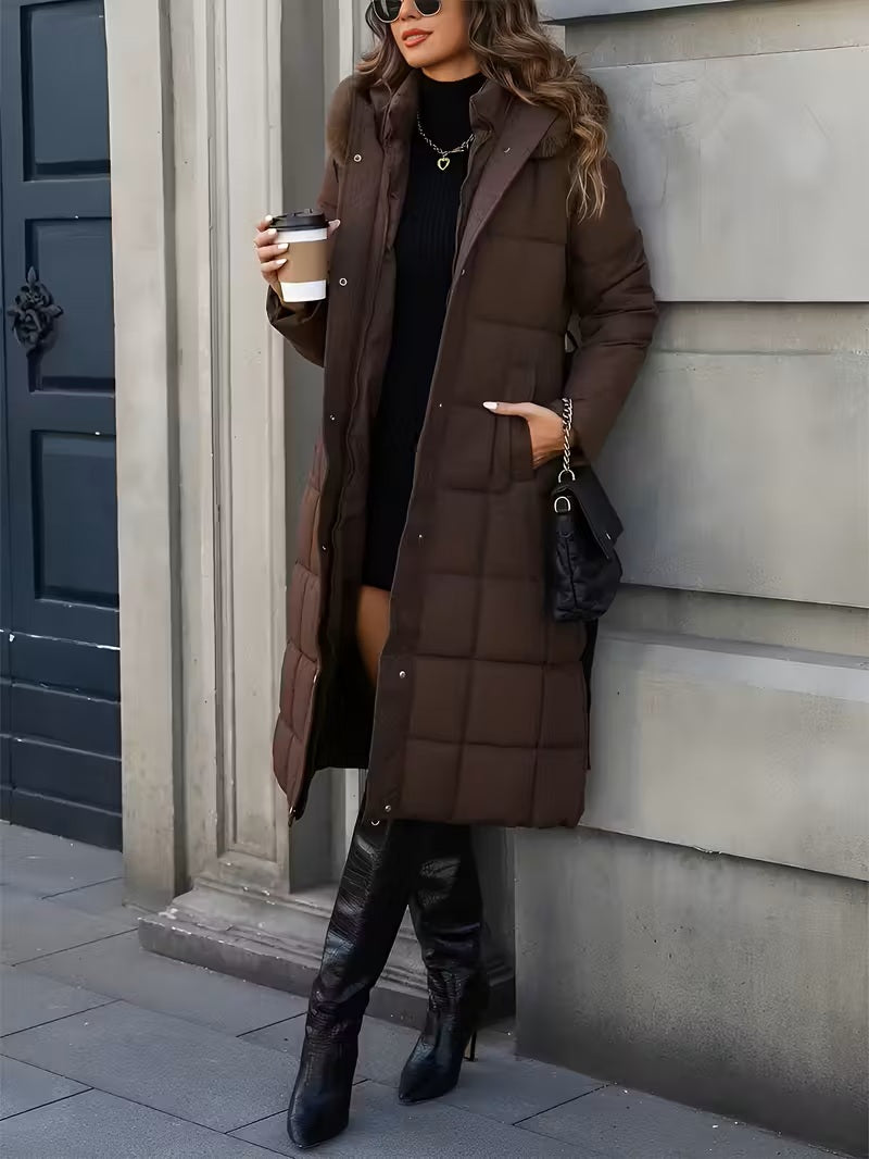 Urban Elegance Long Puffer Coat