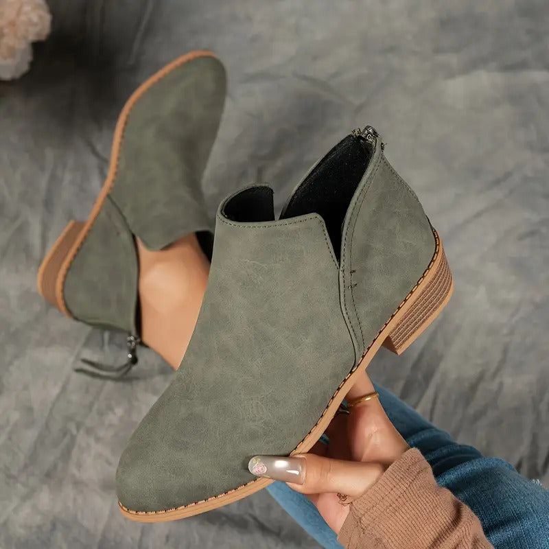 SoftStep Zip-Up Ankle Boots