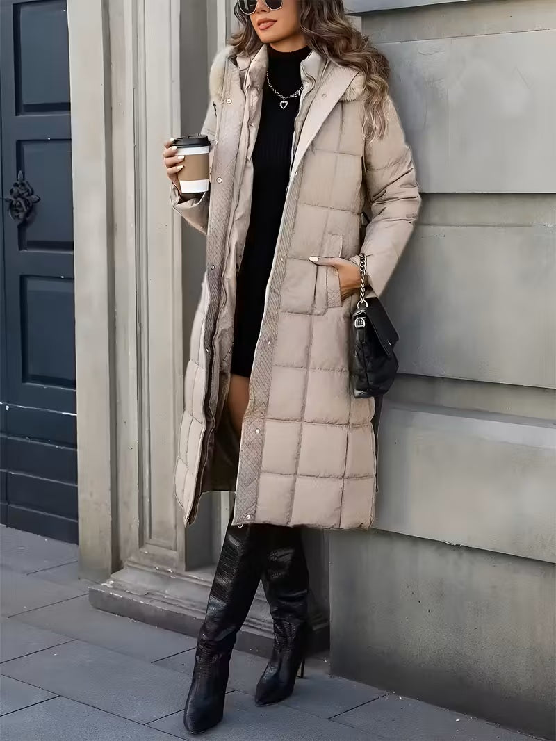 Urban Elegance Long Puffer Coat