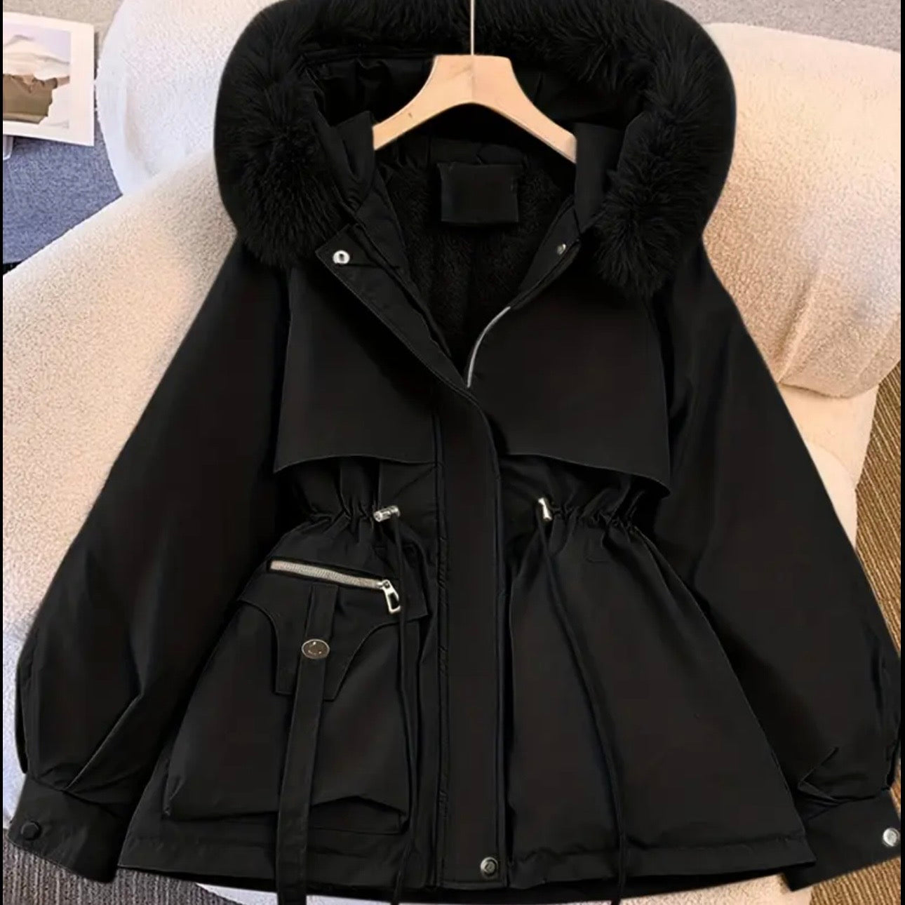 Winter Luxe Hooded Coat